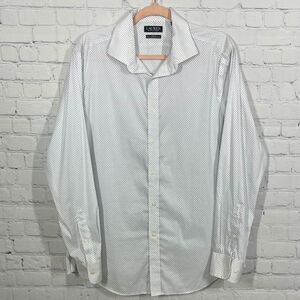 Ralph Lauren Shirt Mens Large 16 1/2" Slim Fit Performance Stretch Polka Preppy